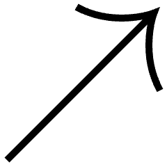 Up Right Arrow Icon from Platinum Set