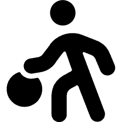 Basketball Ball Dribble Player Icon from Ultimate Bold Set