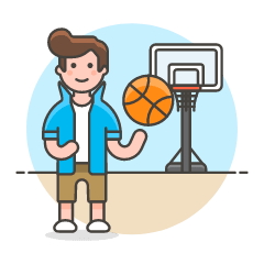 Sports Basketball 1 Illustration from UX Colors Set