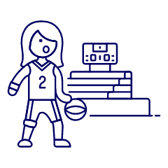 Sports Basketball 10 Illustration from UX Line Set