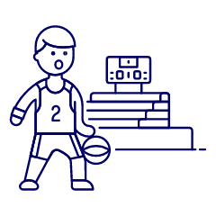 Sports Basketball 7 Illustration from UX Line Set