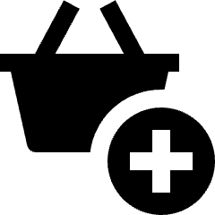 Shopping Basket Add Icon from Nova Solid Set