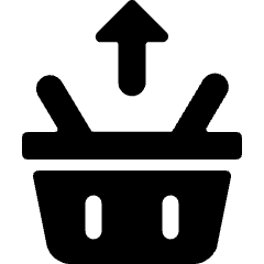 Shopping Basket Arrow Out Icon from Ultimate Bold Set