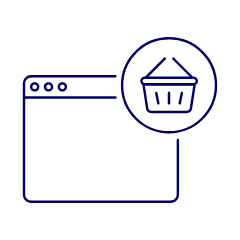 Shopping Basket Browser 1 Illustration from UX Line Set