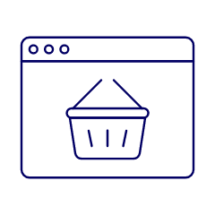Shopping Basket Browser 2 Illustration from UX Line Set