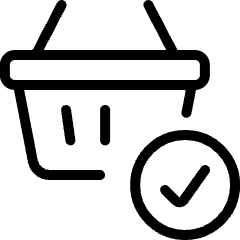 Shopping Basket Check Icon from Ultimate Light Set