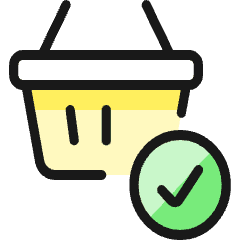Shopping Basket Check Icon from Ultimate Colors Set