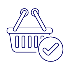 Shopping Basket Check Illustration from UX Line Set