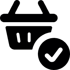Shopping Basket Check Icon from Ultimate Bold Set