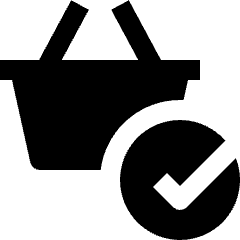 Shopping Basket Check Icon from Nova Solid Set