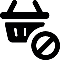 Shopping Basket Disable Icon from Ultimate Bold Set