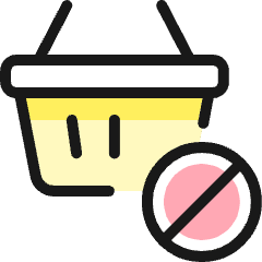 Shopping Basket Disable Icon from Ultimate Colors Set