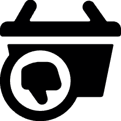 Shopping Basket Dislike Icon from Ultimate Bold Set