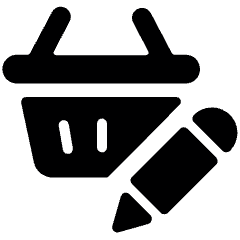 Shopping Basket Edit Icon from Ultimate Bold Set