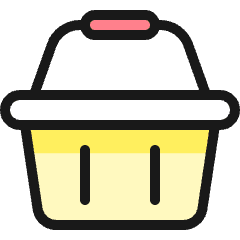 Shopping Basket Handle 1 Icon from Ultimate Colors Set