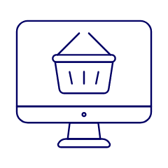 Shopping Basket Imac 2 Illustration from UX Line Set