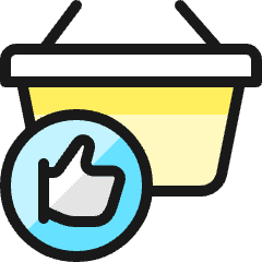 Shopping Basket Like Icon from Ultimate Colors Set