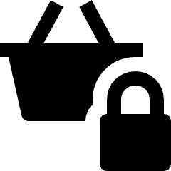 Shopping Basket Lock Icon from Nova Solid Set