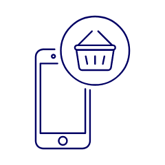 Shopping Basket Phone 1 Illustration from UX Line Set