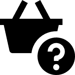Shopping Basket Question Icon from Nova Solid Set