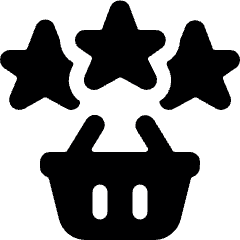 Shopping Basket Rating Icon from Ultimate Bold Set