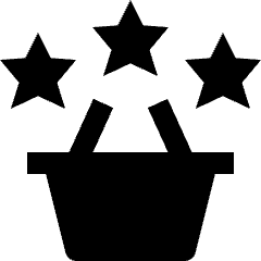 Shopping Basket Rating Icon from Nova Solid Set