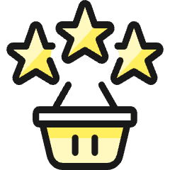 Shopping Basket Rating Icon from Ultimate Colors Set