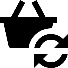 Shopping Basket Refresh Icon from Nova Solid Set