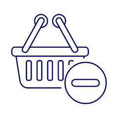 Shopping Basket Remove 2 Illustration from UX Line Set