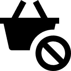 Shopping Basket Restrict Icon from Nova Solid Set