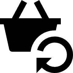Shopping Basket Return Icon from Nova Solid Set