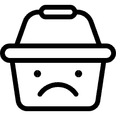 Shopping Basket Sad 1 Icon from Ultimate Light Set