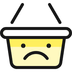 Shopping Basket Sad Icon from Ultimate Colors Set