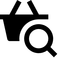 Shopping Basket Search Icon from Nova Solid Set