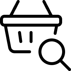 Shopping Basket Search Icon from Ultimate Light Set