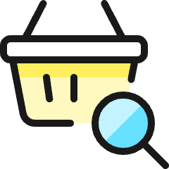 Shopping Basket Search Icon from Ultimate Colors Set