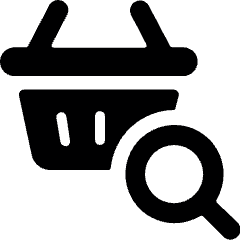 Shopping Basket Search Icon from Ultimate Bold Set