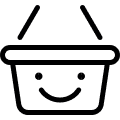 Shopping Basket Smile Icon from Ultimate Light Set