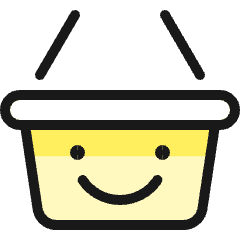 Shopping Basket Smile Icon from Ultimate Colors Set