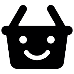 Shopping Basket Smile Icon from Ultimate Bold Set