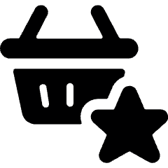 Shopping Basket Star Icon from Ultimate Bold Set