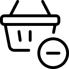 Shopping Basket Subtract Icon from Ultimate Light Set