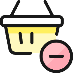 Shopping Basket Subtract Icon from Ultimate Colors Set
