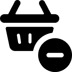 Shopping Basket Subtract Icon from Ultimate Bold Set