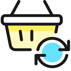 Shopping Basket Sync Icon from Ultimate Colors Set