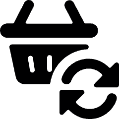 Shopping Basket Sync Icon from Ultimate Bold Set