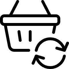 Shopping Basket Sync Icon from Ultimate Light Set