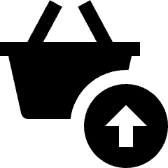 Shopping Basket Upload Icon from Nova Solid Set