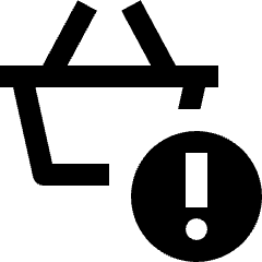 Shopping Basket Warning Icon from Nova Line Set