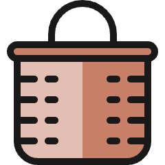 Bathroom Laundry Bin Icon from Ultimate Colors Set